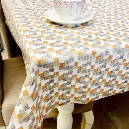 TABLE CLOTH - orange pixels 140x160