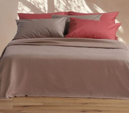 PIQUET BLANKET/THROW - NATURAL BROWN - Image 2