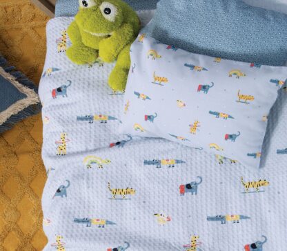 BABY COTTON BLANKET "CROCODILE" 110x150