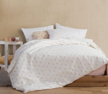 BEDSHEET SET "SIERRA flowers" (flat,fitted sheet + pillow case) - Image 3