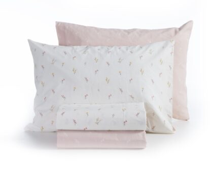 BEDSHEET SET "SIERRA flowers" (flat,fitted sheet + pillow case) - Image 2