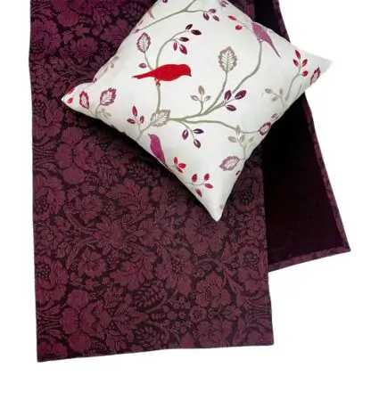 Bed Runner - purple flowers 250x50cm (KING) - Image 2
