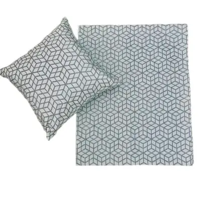 CUSHION - GREY GEOMETRIC 40x40cm - Image 3