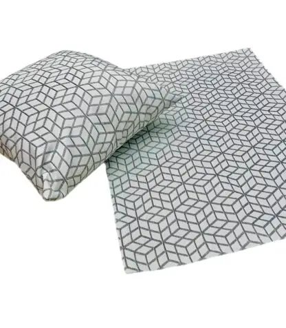 Bed Runner - grey geometric 250x50cm (KING) - Image 2