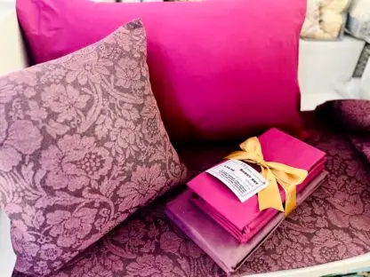 Bed Runner - purple flowers 250x50cm (KING) - Image 3