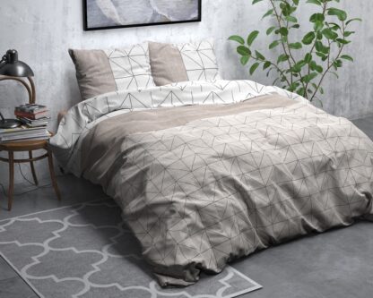QUILT COVER - FLANEL TAUPE 240x200/220cm