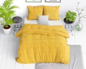 QUILT COVER 100%COTTON - MUSTARD 140x220cm