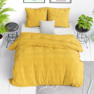 QUILT COVER 100%COTTON - MUSTARD 140x220cm