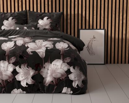 QUILT COVER - FLOWERS BLACK 200x200/220cm - Image 3