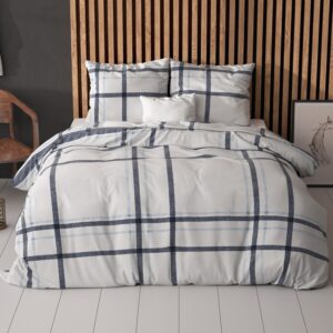 QUILT COVER - WHITE CHECKS 240x200/220cm