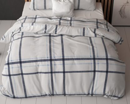 QUILT COVER - WHITE CHECKS 240x200/220cm - Image 5