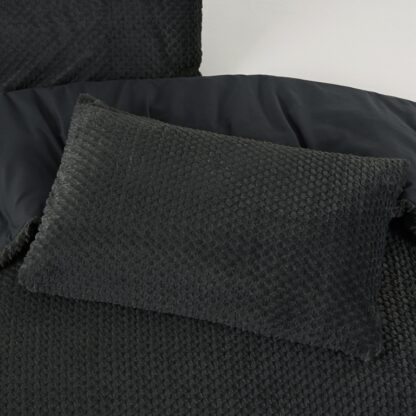 FLEECE QUILT COVER TEDDY - ANTHRACITE 240x200/220cm - Image 3