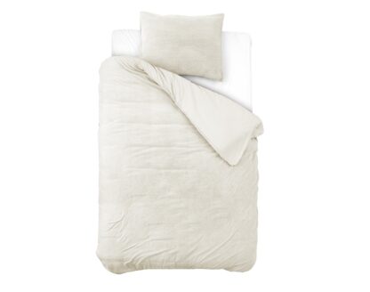 FLEECE QUILT COVER TEDDY - BEIGE 240x200/220cm - Image 3