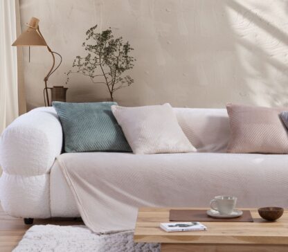 SOFA THROW - CREAM  "DAKARI" - different sizes
