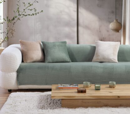 SOFA THROW - GREEN  "DAKARI" - different sizes