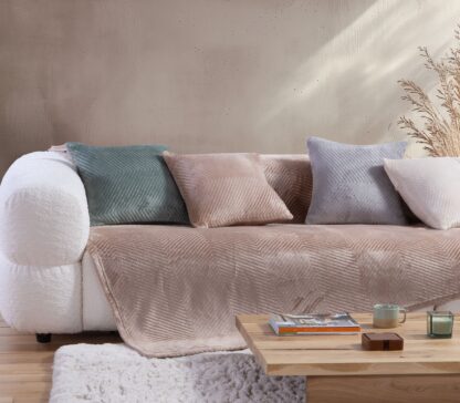 SOFA THROW - DARK BEIGE  "DAKARI" - different sizes