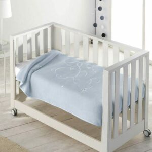 BABY BLANKET BLUE 110 X 140cm des. 6654 teddy bear
