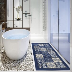 CARPET MAIOLICA 55x155  BLUE