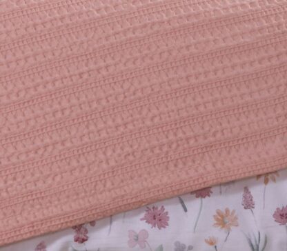 PIQUET BLANKET/THROW - SALMON - Image 2