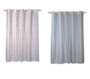 SHOWER CURTAIN "CLARIS"   GREEN/BLUE