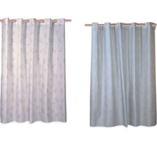 SHOWER CURTAIN "CLARIS"   GREEN/BLUE