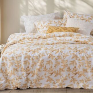 BEDSHEET SET "SENCIL YELLOW" (flat,fitted sheet + pillow case)