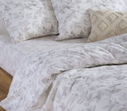 BEDSHEET SET "SENCIL GREY" (flat,fitted sheet + pillow case) - Image 2