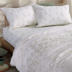 BEDSHEET SET "CLARIS" 100% cotton (flat,fitted sheet + pillow case) KING SIZE