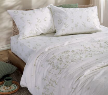 BEDSHEET SET "CLARIS" (flat,fitted sheet + pillow case) KING SIZE