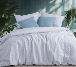 BEDSHEET SET "KEYLAN" 100% cotton  (flat,fitted sheet + pillow case) KING SIZE