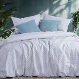 BEDSHEET SET "KEYLAN" 100% cotton  (flat,fitted sheet + pillow case) KING SIZE