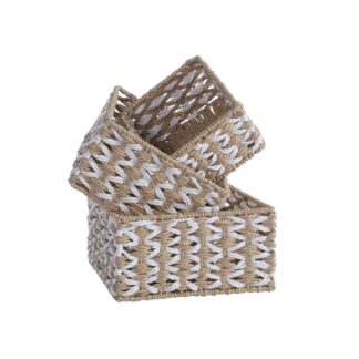 PAPER ROPE STORAGE BASKET - 3 different sizes