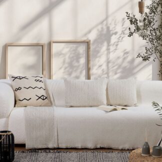 SOFA THROWS "MALTA BLACK/ECRU"  170X180 or 170x250