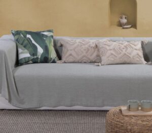 SOFA THROW - SAGE GREEN "BETTY" 100% cotton - different sizes