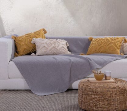 SOFA THROW - GREY "BETTY" - different sizes