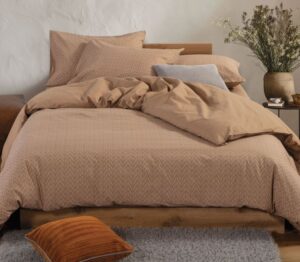 COTTON BEDSHEET SET SUSPEN BROWN
