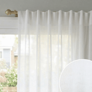 Sheer curtain Daniella white 200×290 cm with lightweight transparent fabric