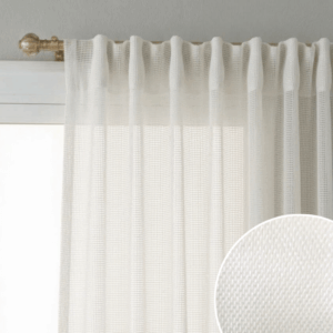 Sheer curtain Gabriella natural white 200×290 cm with light airy fabric