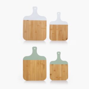 Fred bamboo cutting board set with two durable boards for food preparation and serving.