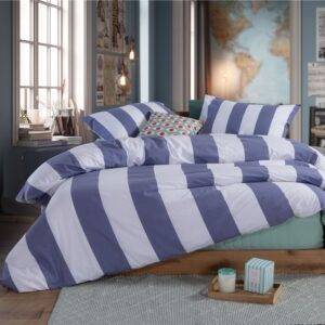 Casual Vertia cotton bedsheet set featuring a modern geometric pattern in contemporary colours.