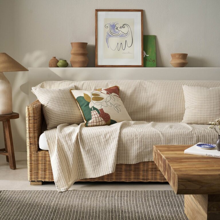 ELYSIA Sofa Throw - Hemp Beige