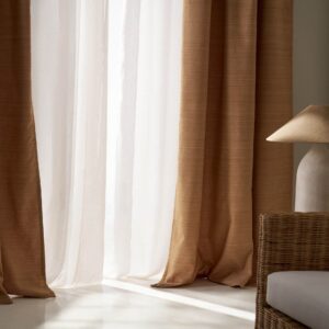TEYANA Ready-Made Curtain Mustard Yellow - 130x270cm